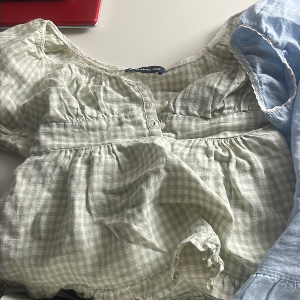 Checkered Green Top
